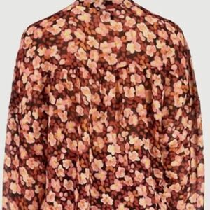 Sanctuary Yoke Detail Tie Neck Top In Strawberry Fields